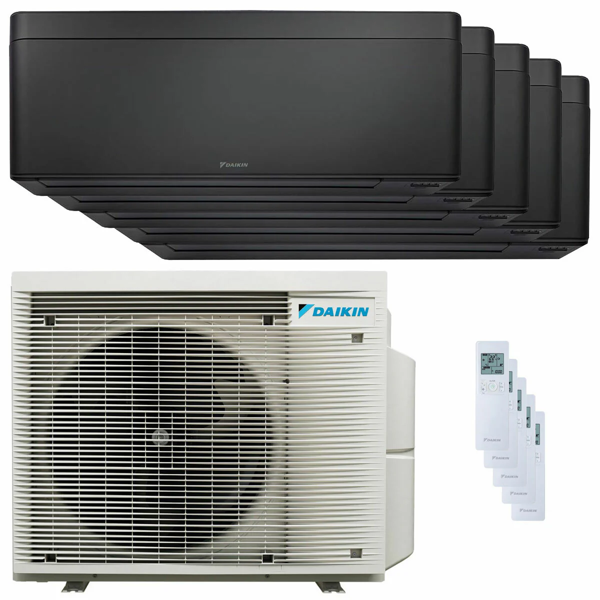 Condizionatore Daikin Stylish Total Black penta split 7000+9000+9000+9000+18000 BTU inverter A++ wifi unità esterna 7.8 kW