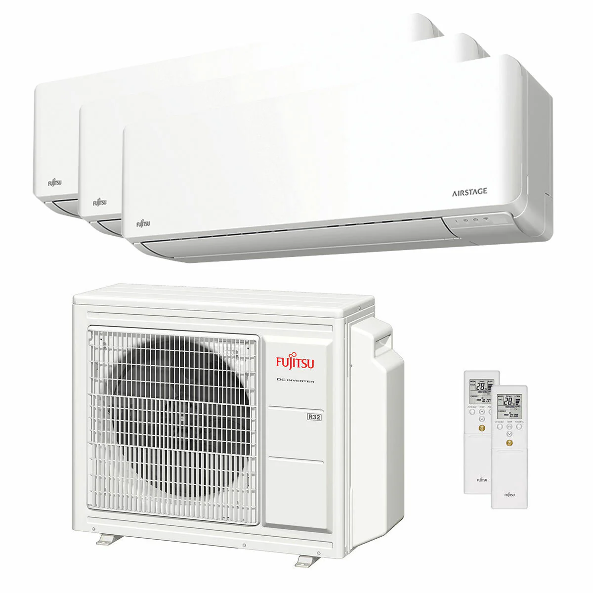 Condizionatore Fujitsu Serie KMCG WiFi trial split 9000+9000+9000 BTU inverter A+++ wifi unità esterna 5.4 kW