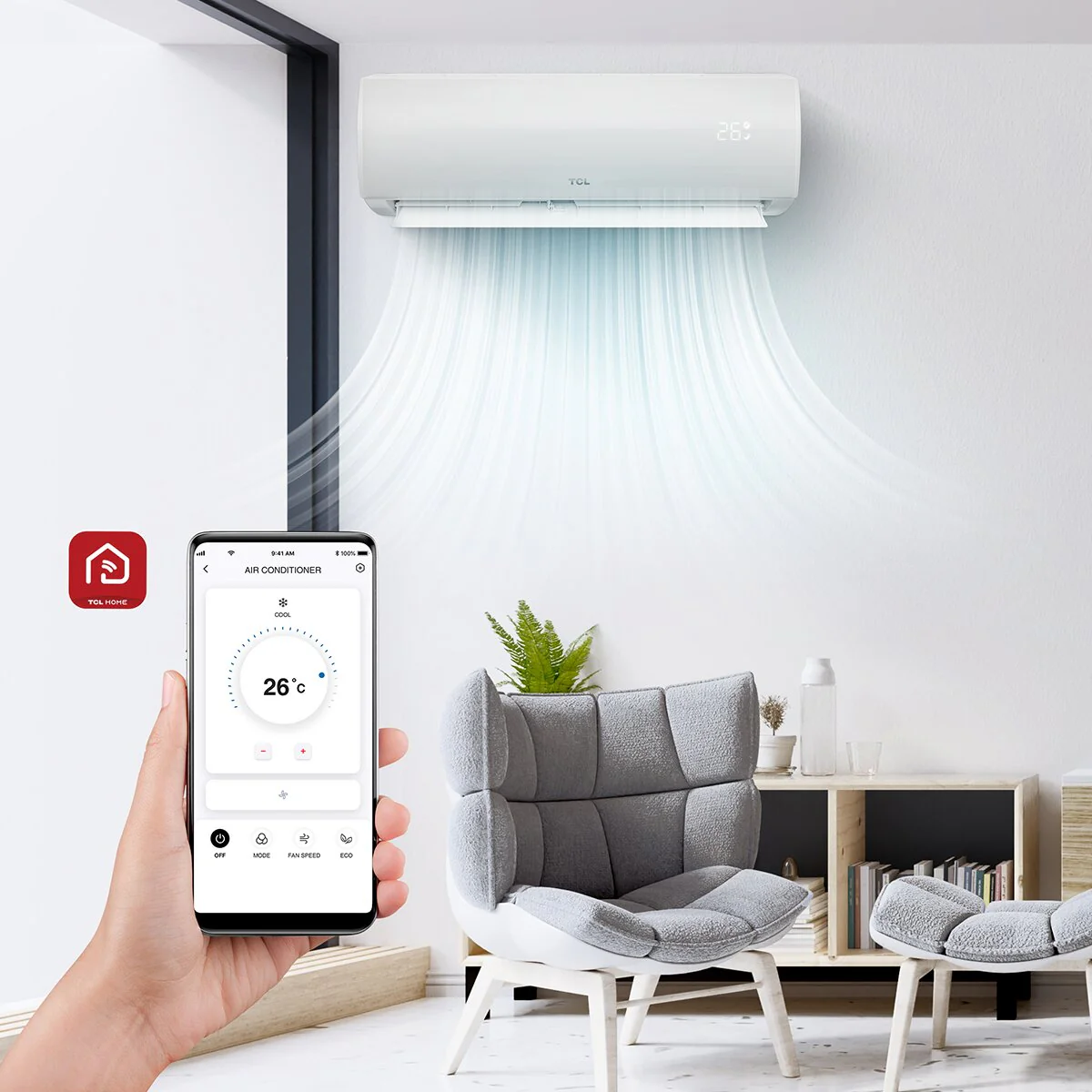 Condizionatore TCL Elite F2 penta split 9000+9000+9000+12000+18000 BTU inverter A++ wifi unità esterna 12.2 kW - Image 2