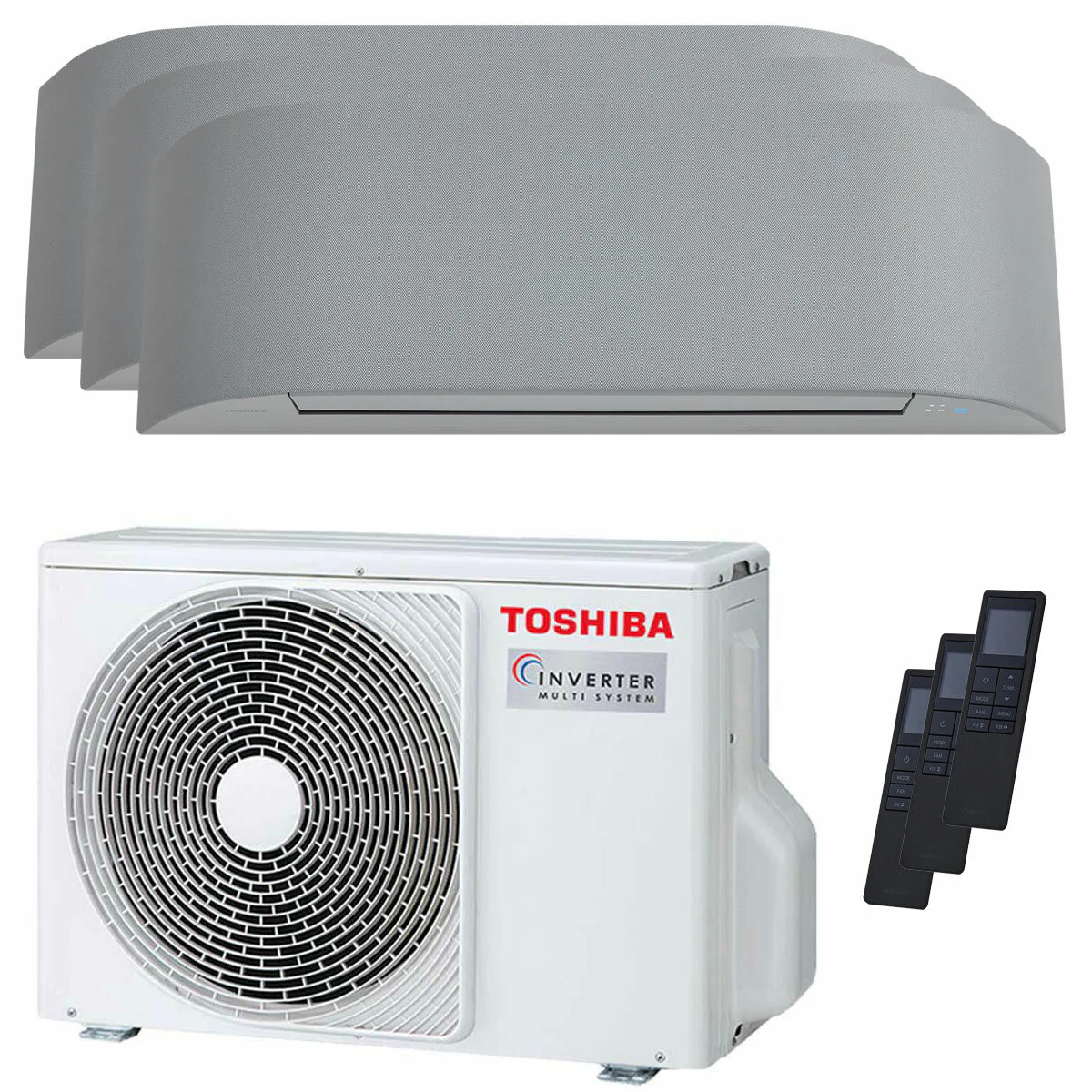 Condizionatore Toshiba Haori trial split 9000+9000+12000 BTU inverter A+++ wifi unità esterna 5.2 kW