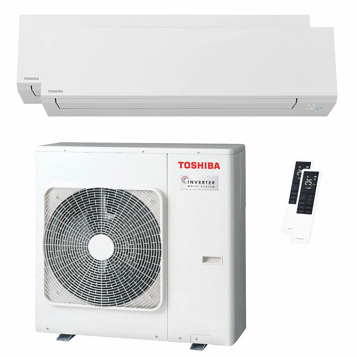 Condizionatore Toshiba SHORAI Edge White dual split 18000+18000 BTU inverter A++ wifi unità esterna 10 kW