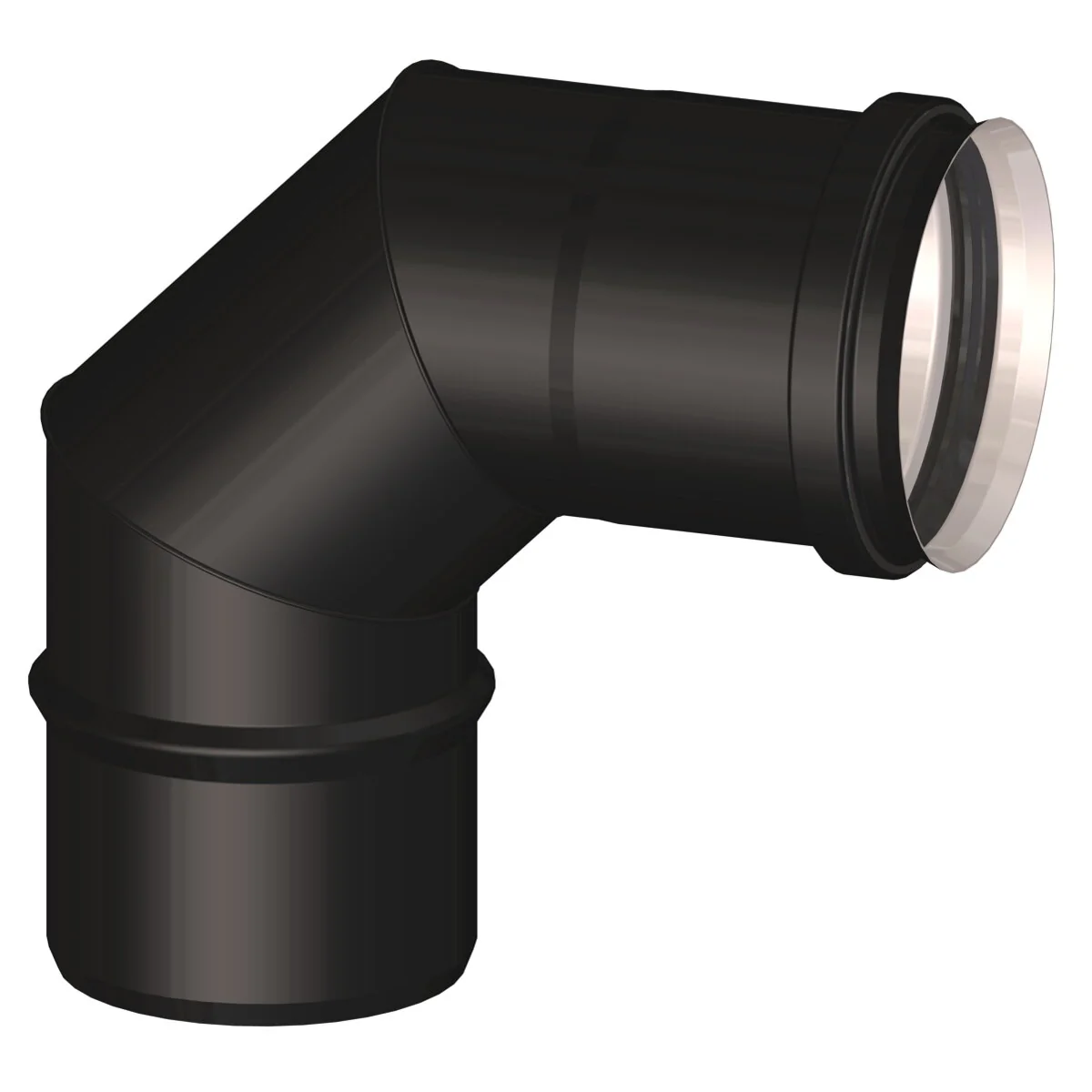 Curva 90° M/F diam. 80 mm per scarico fumi stufa a pellet e caldaia a pellet