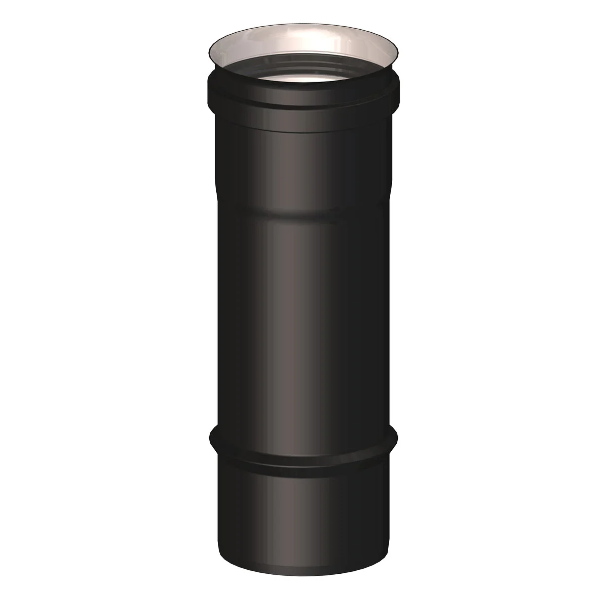 Elemento dritto M/F diam. 100 mm lunghezza 250 mm scarico fumi stufa a pellet e caldaia a pellet