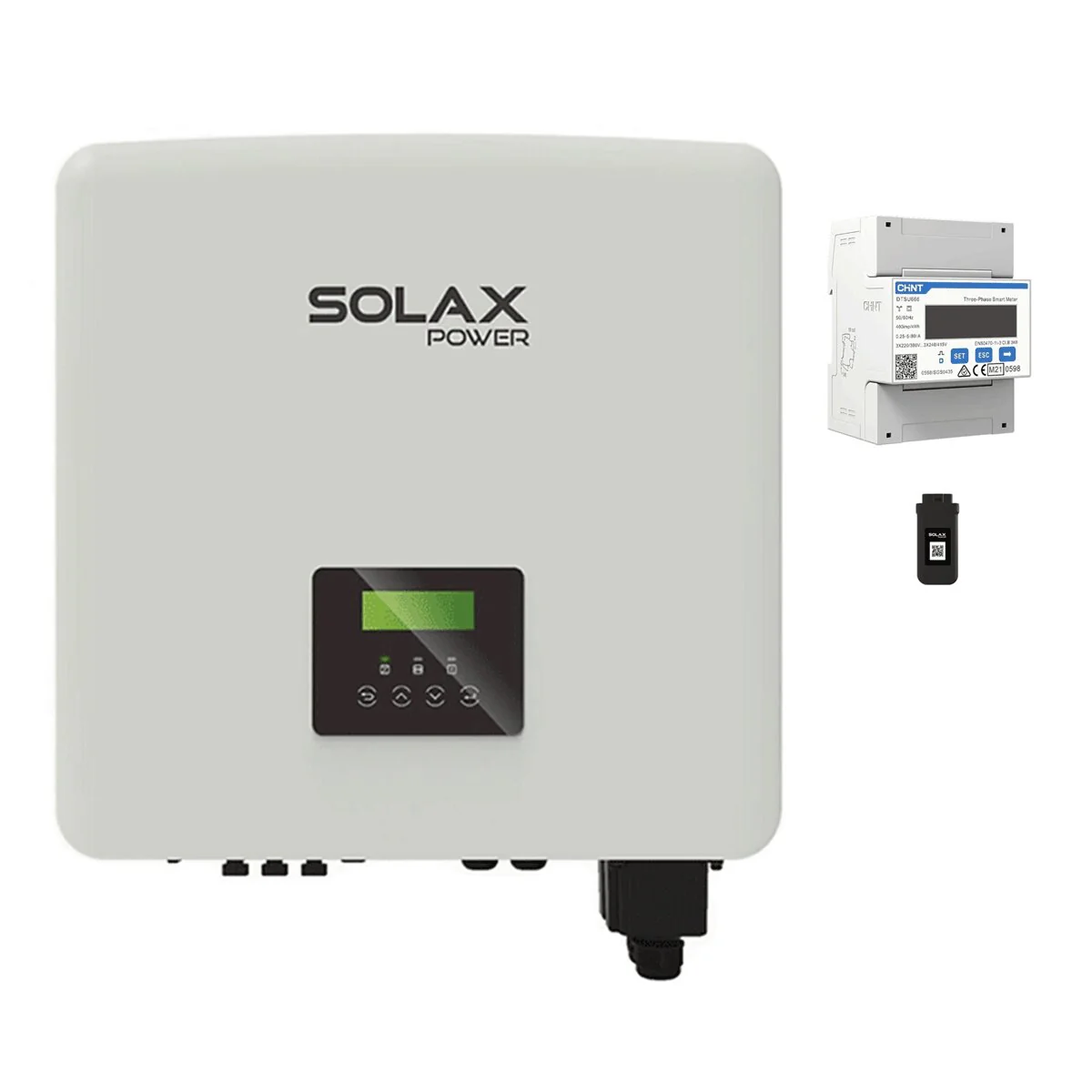Kit Inverter + Meter + WiFi SolaX con Inverter ibrido SolaX X3 Hybrid 10.0DC G4 10 kW trifase + Meter SolaX DTSU666 trifase + Modulo WiFi SolaX Pocket Wi-Fi 3.0