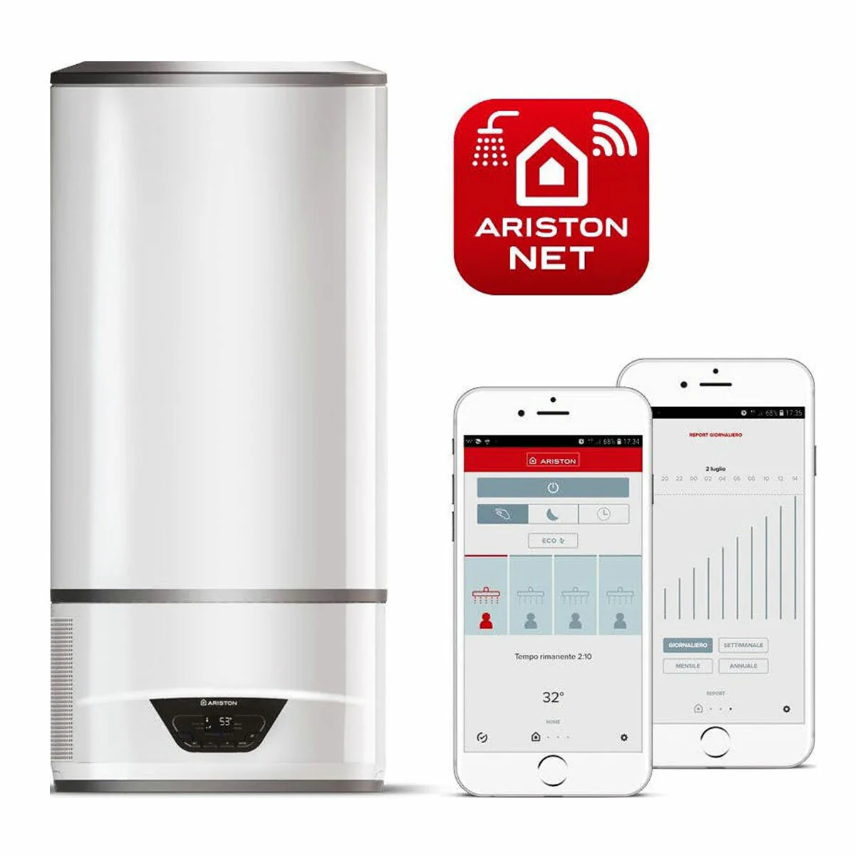 Scaldabagno elettrico e pompa di calore ibrido Lydos Hybrid Ariston 100 litri con WiFi - Image 4