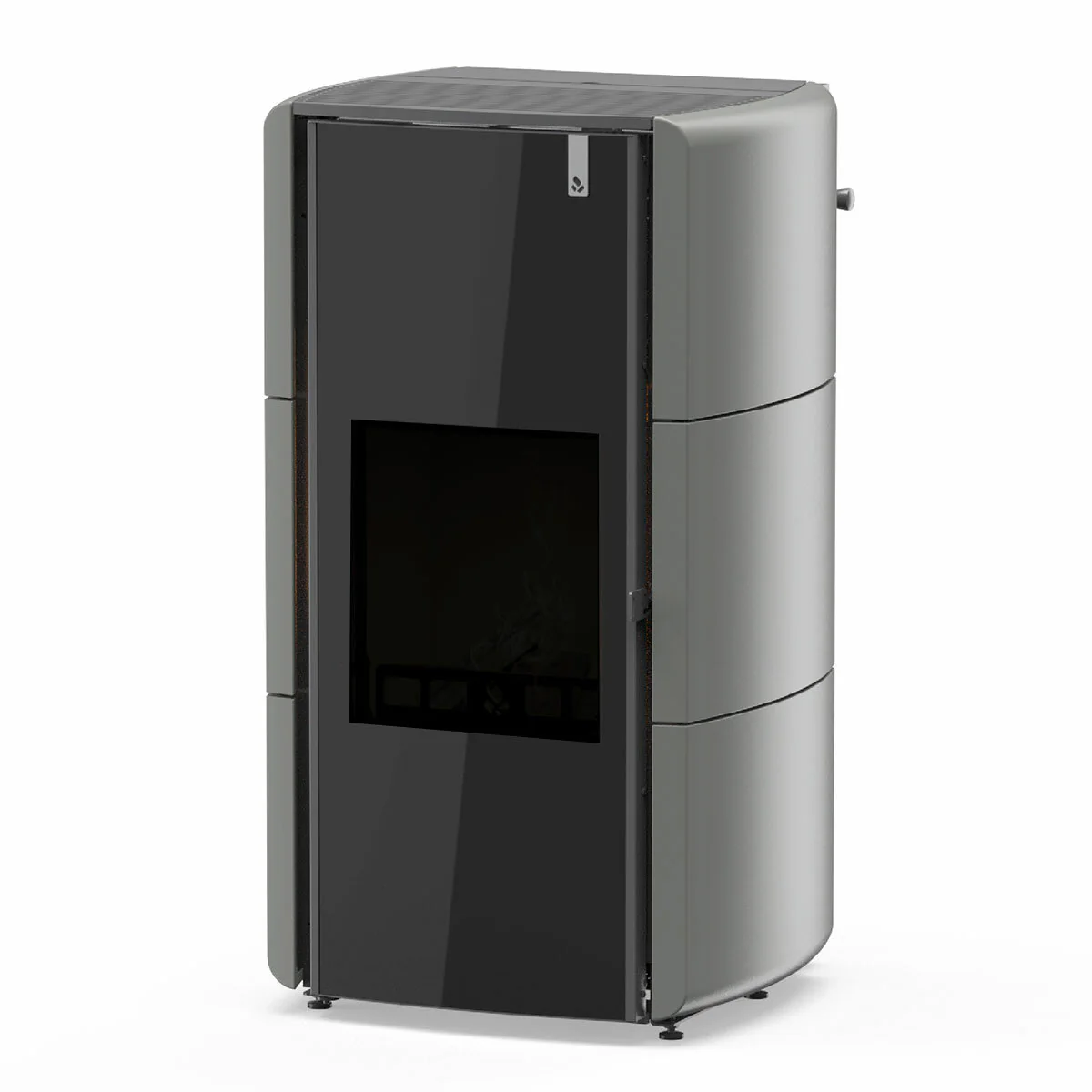 Stufa Policombustibile Girolami Edge 14 15 kW Idro con kit a.c.s. - grigio - Image 2