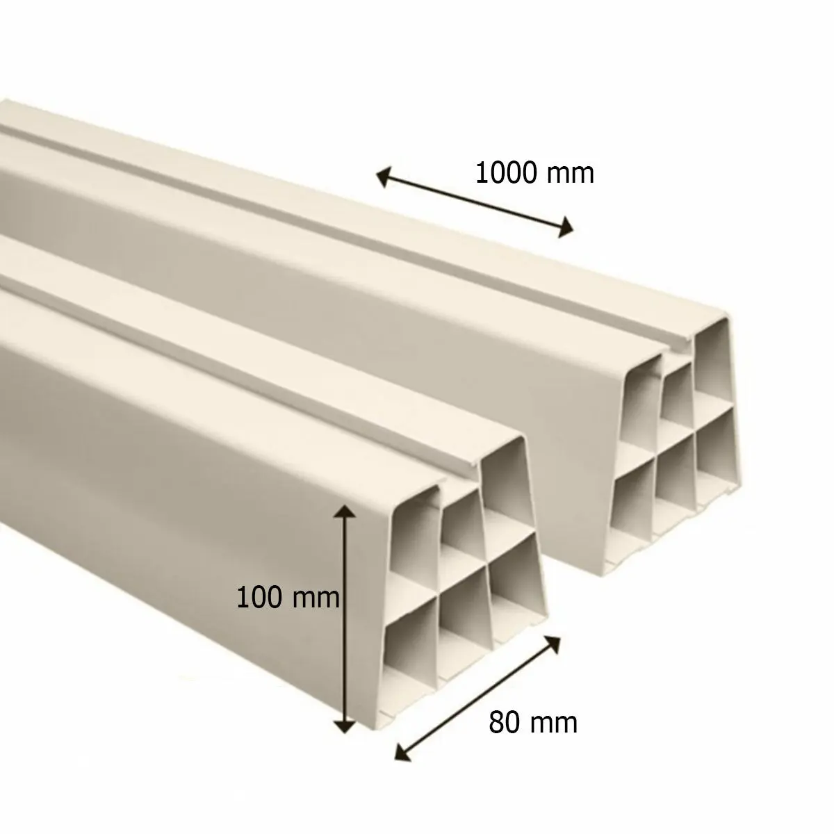 Supporto a pavimento Niccons 80x100x1000mm - Image 2