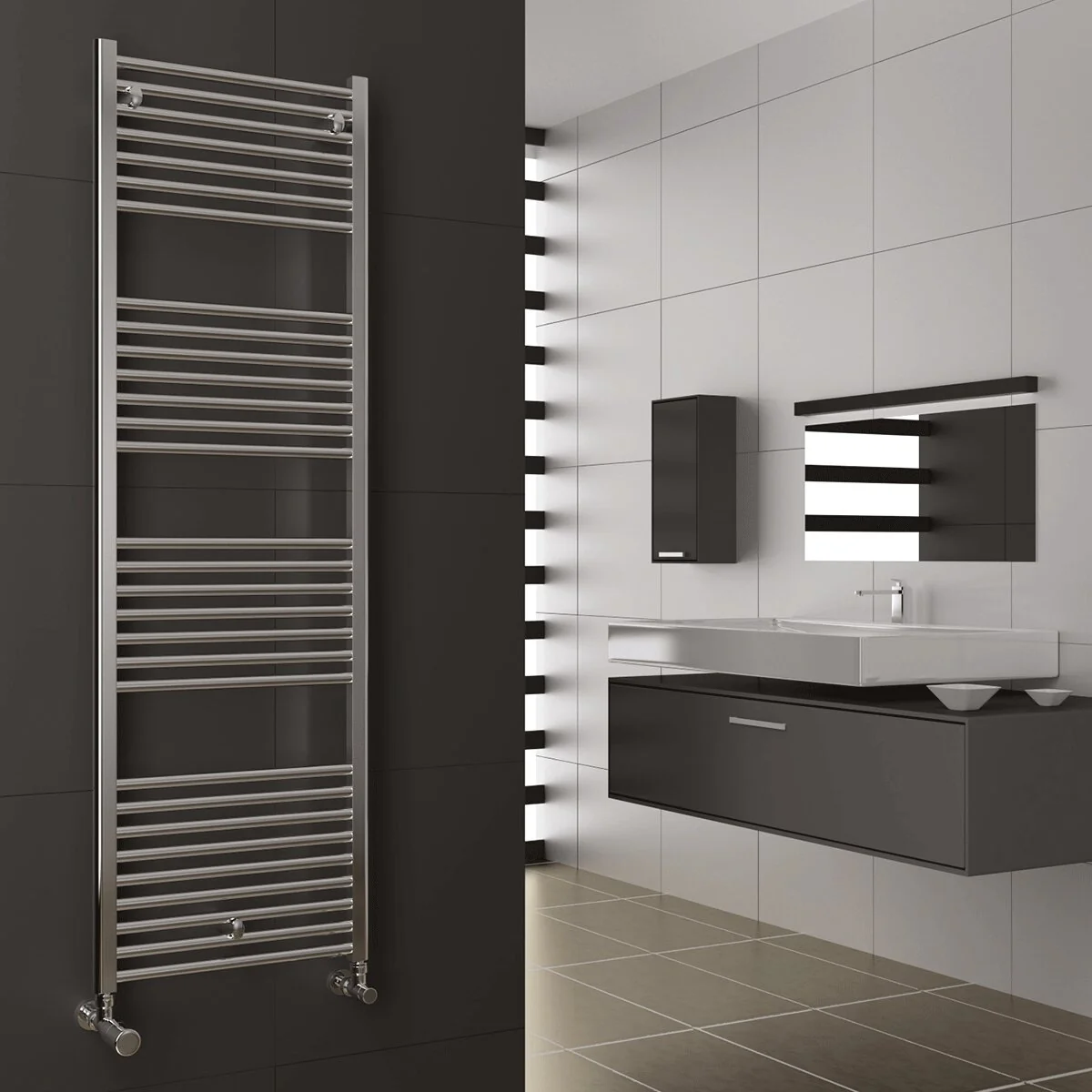 Termoarredo scaldasalviette Cordivari Lisa 22 400x700 in acciaio Cromato - Image 2