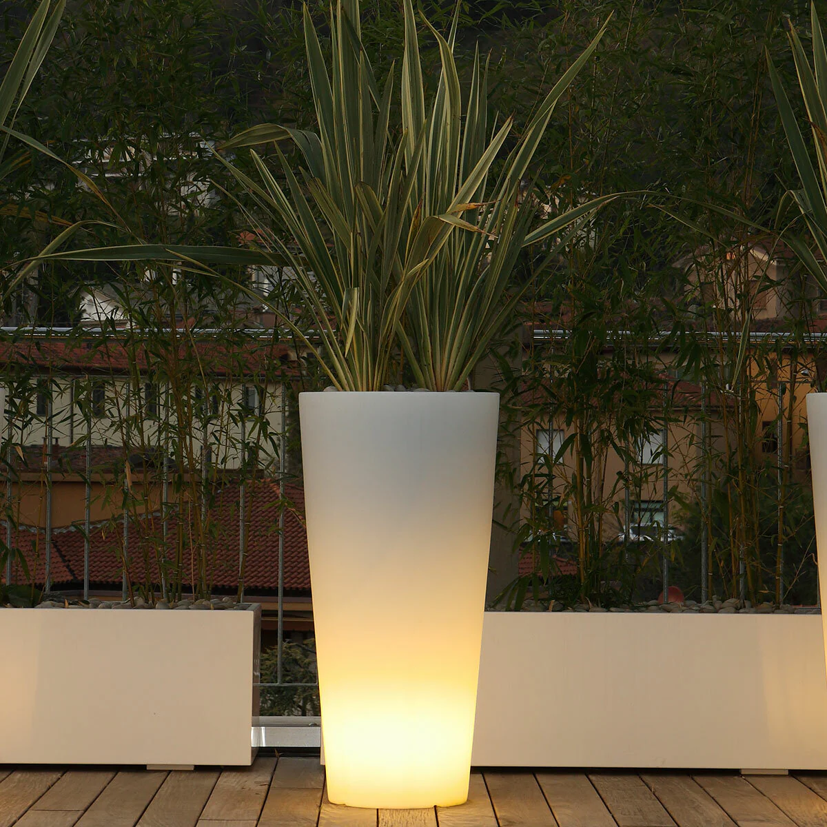 Vaso luminoso Arkema Tondo 86 SL in resina LLDPE rotondo 86 cm - Image 2