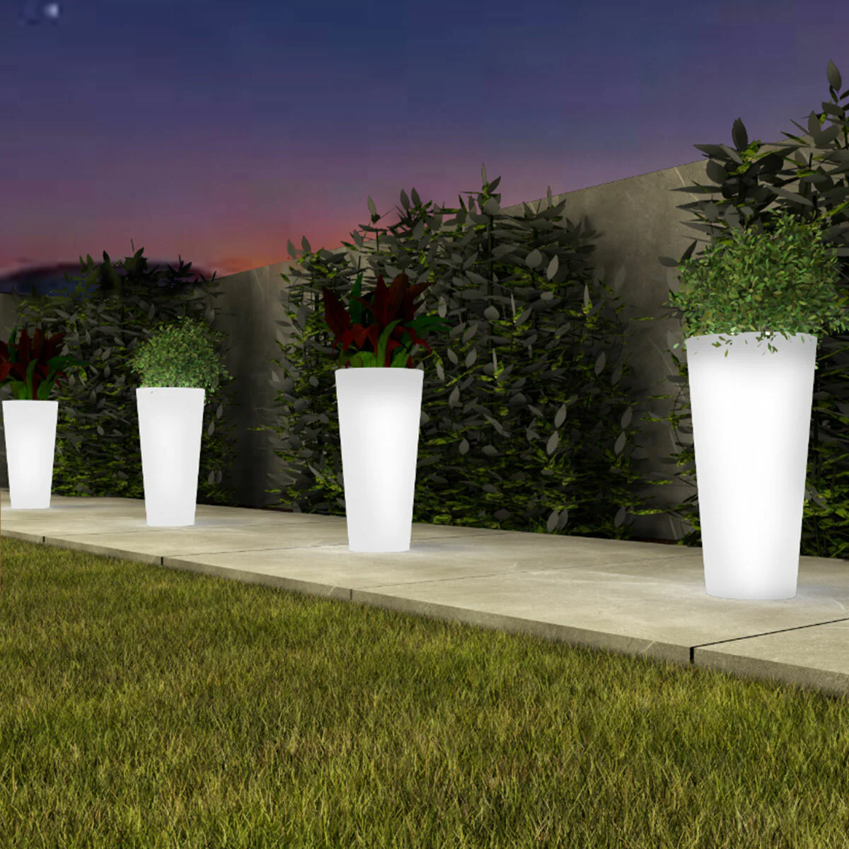 Vaso luminoso Arkema Tondo 86 SL in resina LLDPE rotondo 86 cm - Image 4